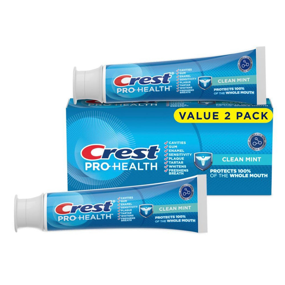 Crest Pro Health Clean Mint Toothpaste Twin Pack 4.3Oz (121g) Pack of 2