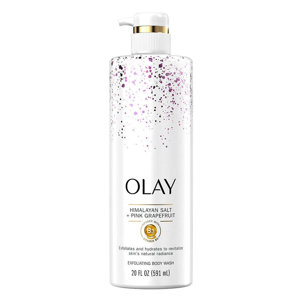 Olay Exfoliating and Revitalizing Womens Body Wash with Himalayan Salt and Pink Grapefruit 20Oz (591ml)
