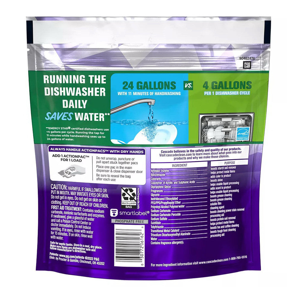 Cascade Fresh Platinum Plus Action Pacs Dishwasher Detergents, 9.2 Oz