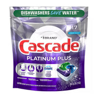 Cascade Fresh Platinum Plus Action Pacs Dishwasher Detergents, 9.2 Oz