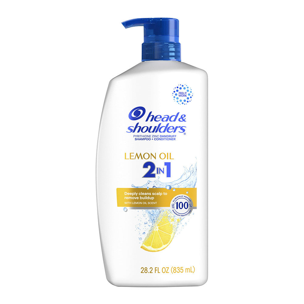 Head and Shoulders 2 in 1 Lemon Essential Oil Dandruff Shampoo and Conditioner, 28.2 Oz
