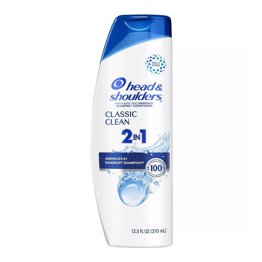 Head and Shoulders Classic Clean 2 in 1 Dandruff Shampoo and Conditioner, 12.5 Oz
