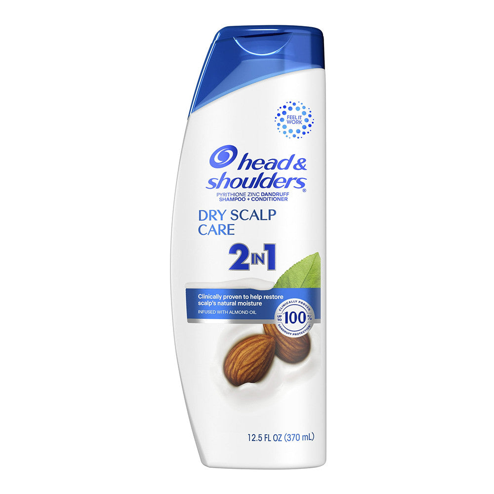 Head and Shoulders 2 in1 Dandruff Shampoo and Conditioner with Almond Oil, 12.5 Oz