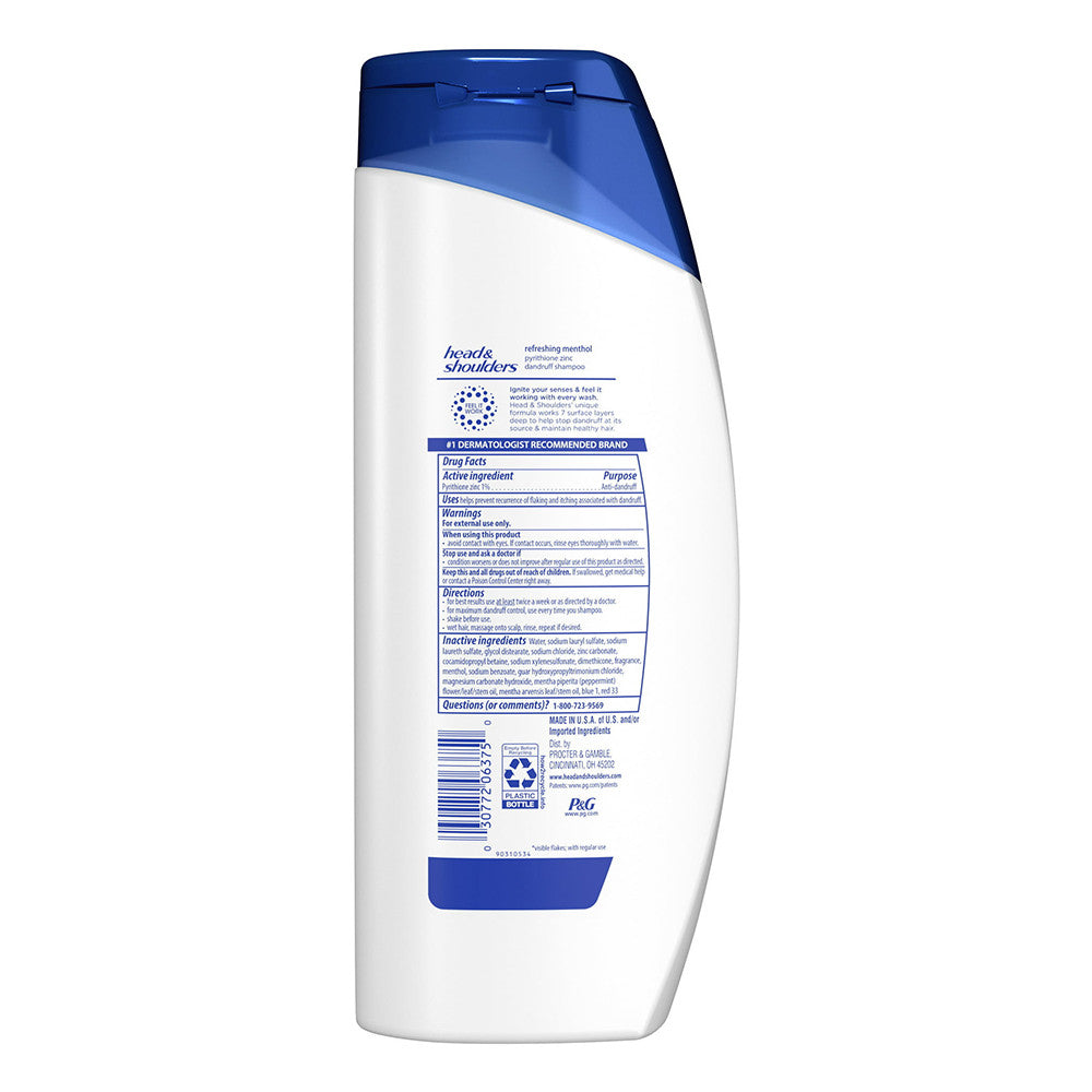 Head and Shoulders Mens Dandruff Shampoo for Refreshing Menthol, 20.7 Oz