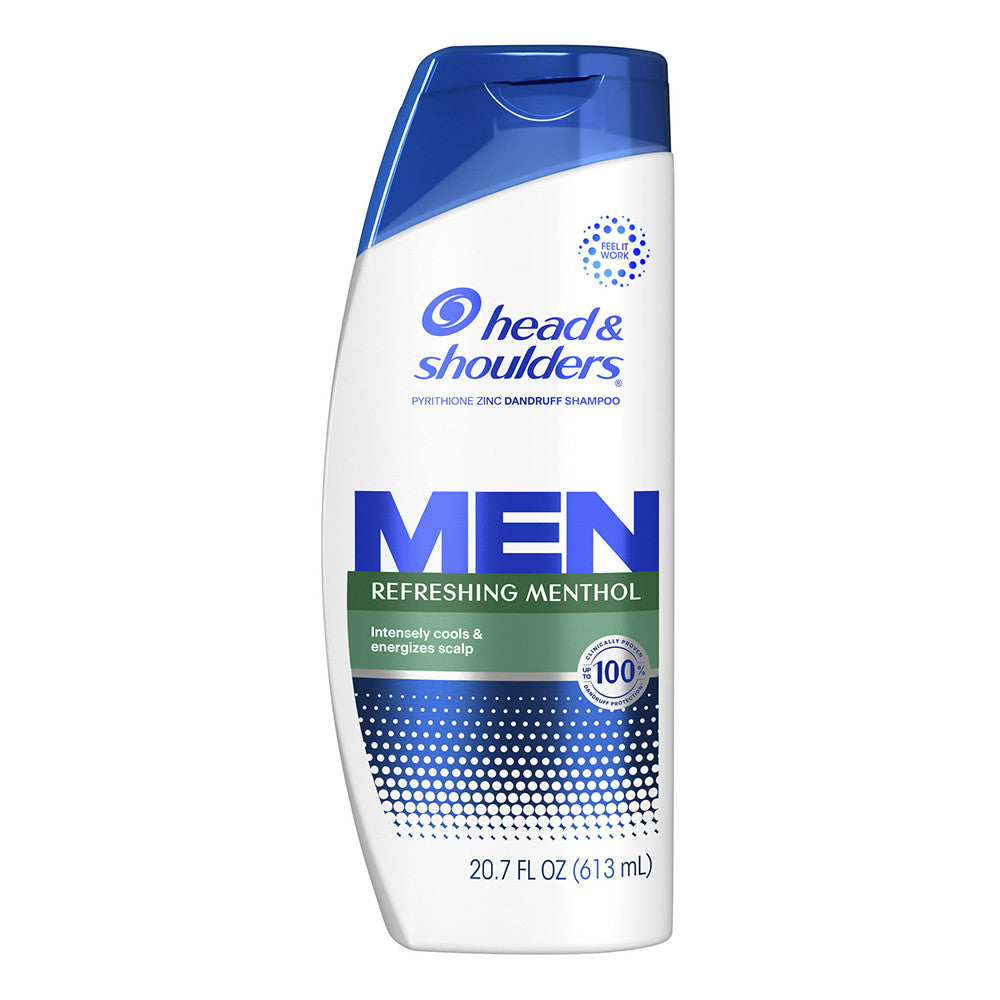 Head and Shoulders Mens Dandruff Shampoo for Refreshing Menthol, 20.7 Oz