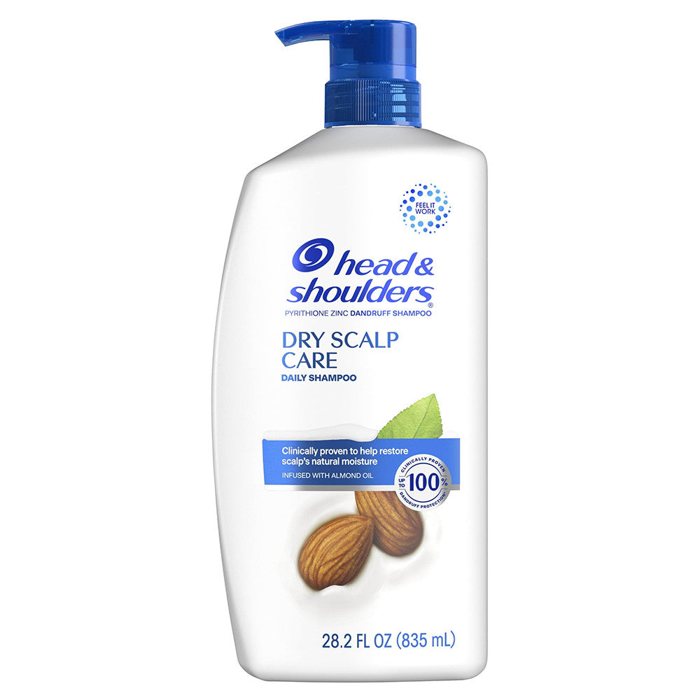 Head and Shoulders Anti Dandruff Shampoo with Almond Oil for Dry Scalp Care, 28.2 Oz