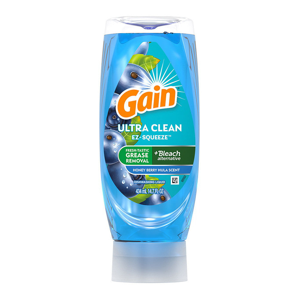 Gain Ultra Clean Dishwashing Liquid, Honey Berry Hula Scent, 14.7 Oz