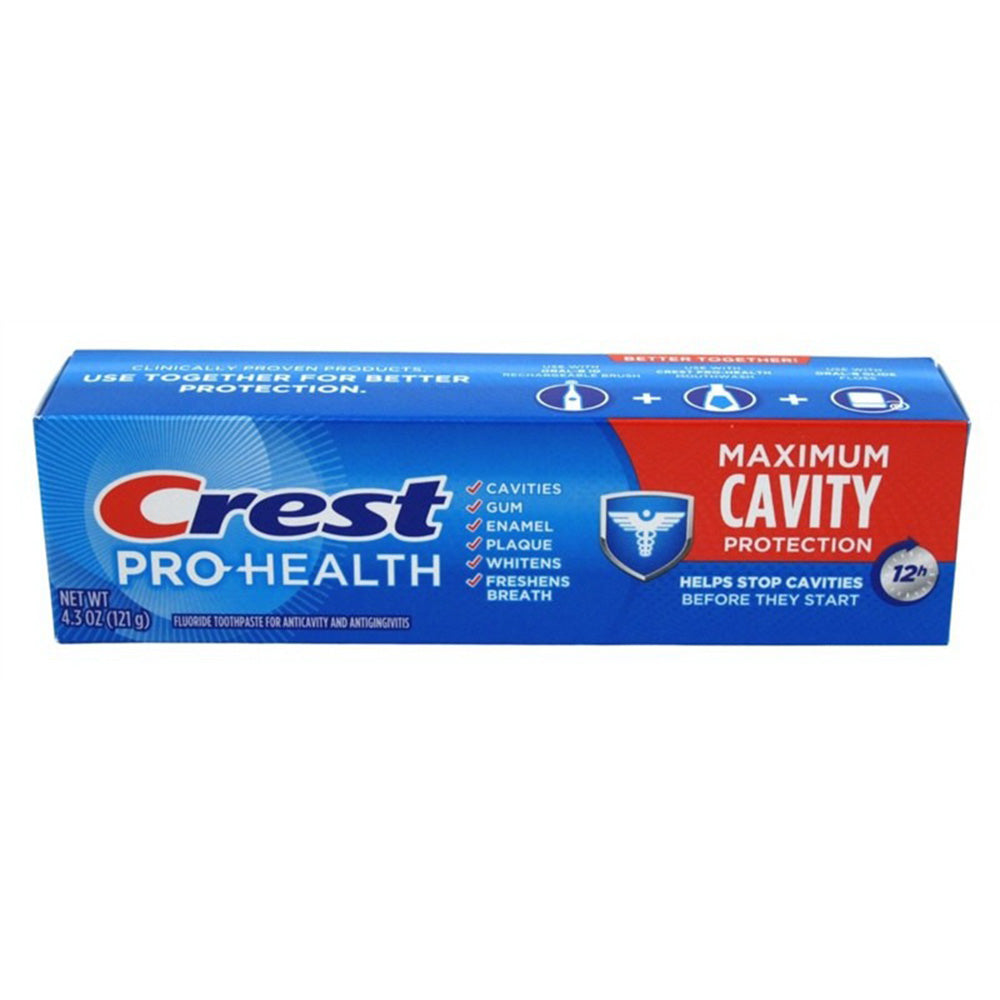 Crest Fights Cavities Long Lasting Protection Pro Health Max Cavity Toothpaste 4.3Oz (121g)