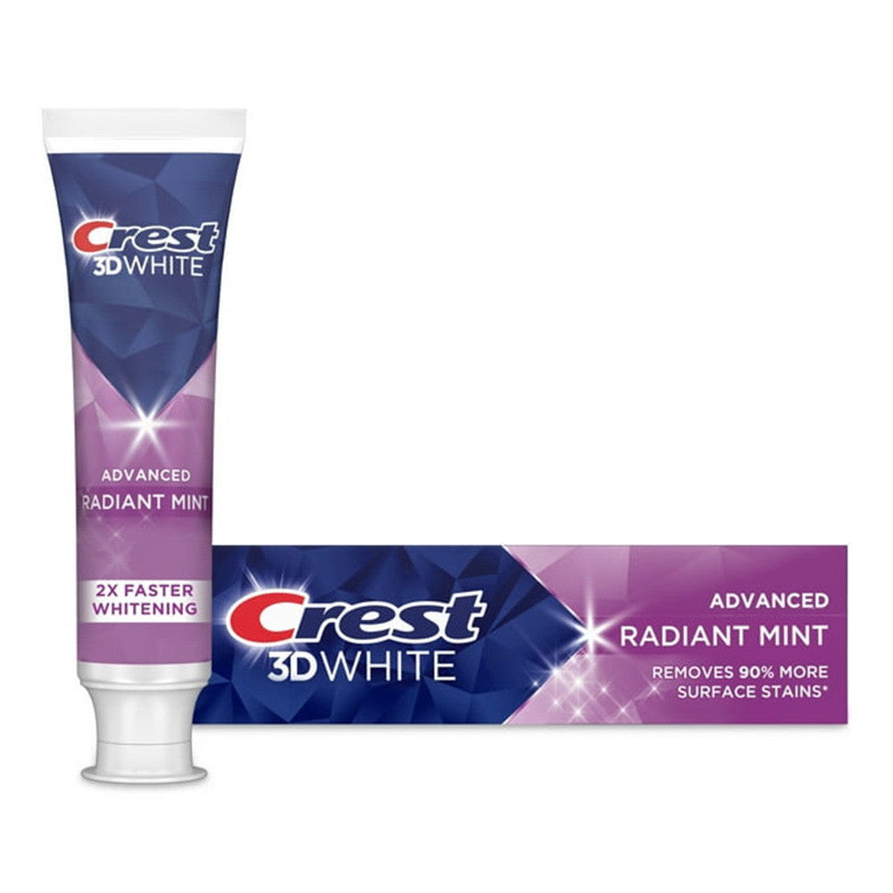 Crest 3D White Advanced Teeth Radiant Mint Whitening Toothpaste, 2.4 Oz