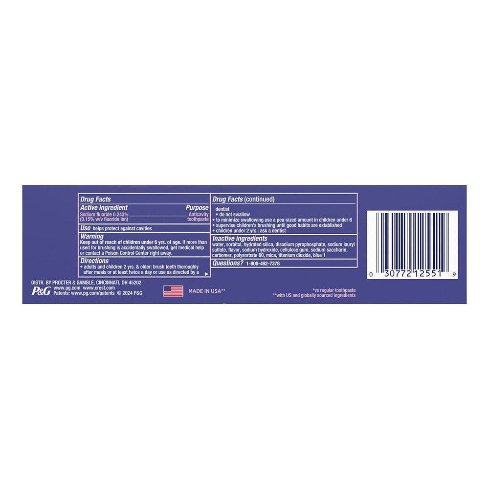 Crest 3D White Advanced Arctic Fresh Whitening Toothpaste, 3.3 Oz