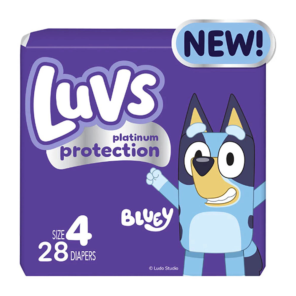 Luvs Platinum Protection Size 4 Baby Diapers Keeps Baby Dry 28Ea