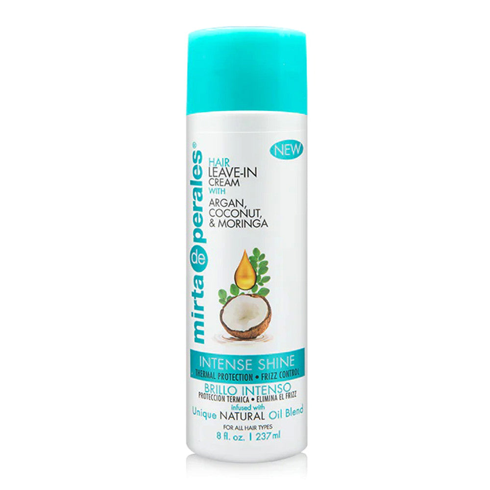 Mirta De Perales Oil Blend Leave In Hair Cream with Argan Coconut and Moringa, 8 Oz