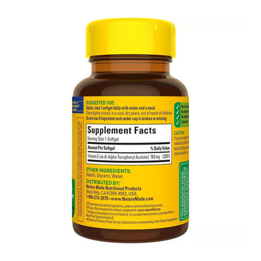 Nature Made Vitamin E 400 IU 180 Mg Soft Gels, 100 Ea