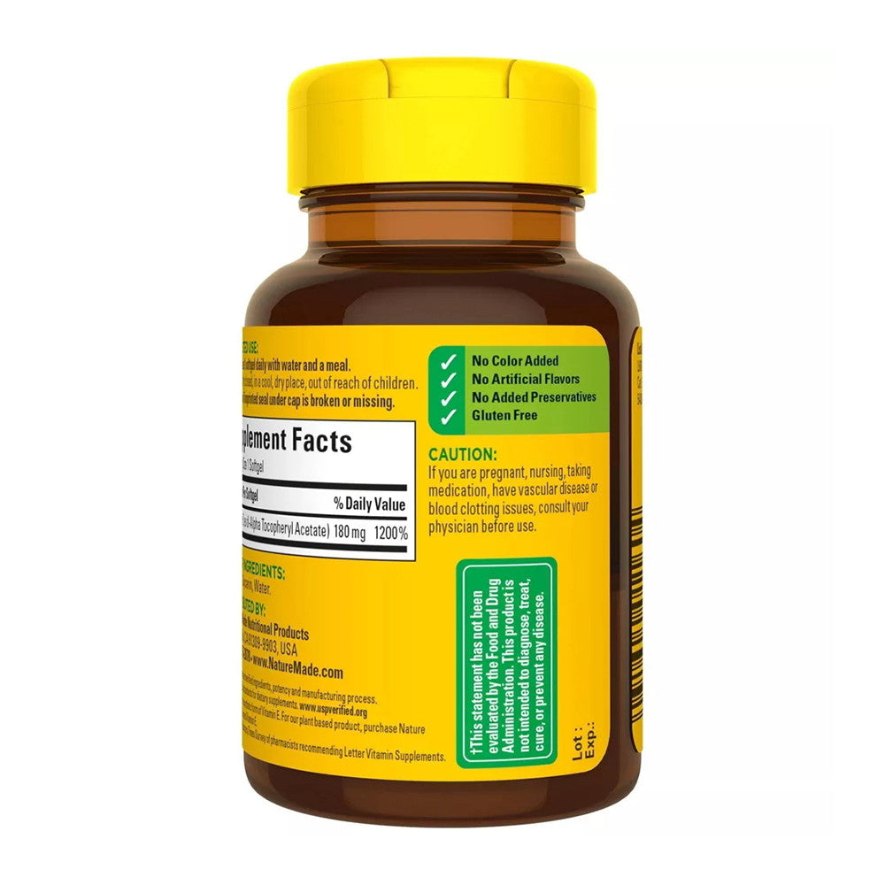 Nature Made Vitamin E 400 IU 180 Mg Soft Gels, 100 Ea
