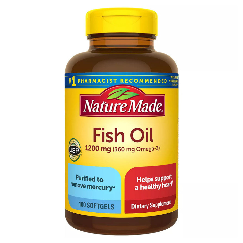 Nature Made Omega - 3 Fish Oil 1200 Mg Maximum Strength Softgels - 100 Ea