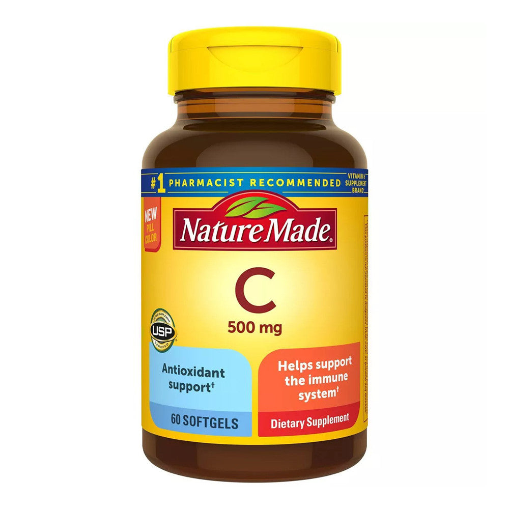 Nature Made Vitamin C 500 Mg Liquid Softgels, 60 Ea