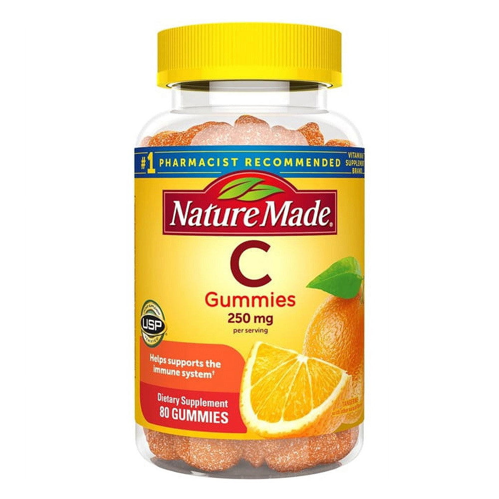 Nature Made Vitamin C Adult Orange Gummies 250 mg, 80 Ea