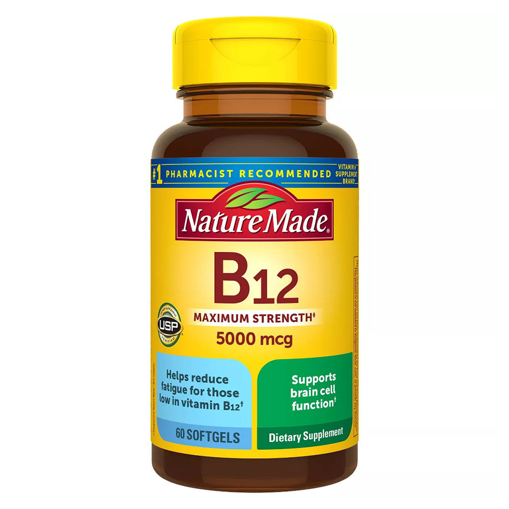 Nature Made Maximum Strength Vitamin B-12 5000 Mcg Softgels - 60 Ea