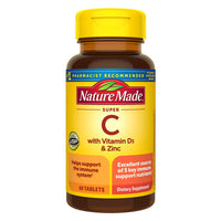 Nature Made Super C with Vitamin D3 and Zinc Tablets, 60 Ea