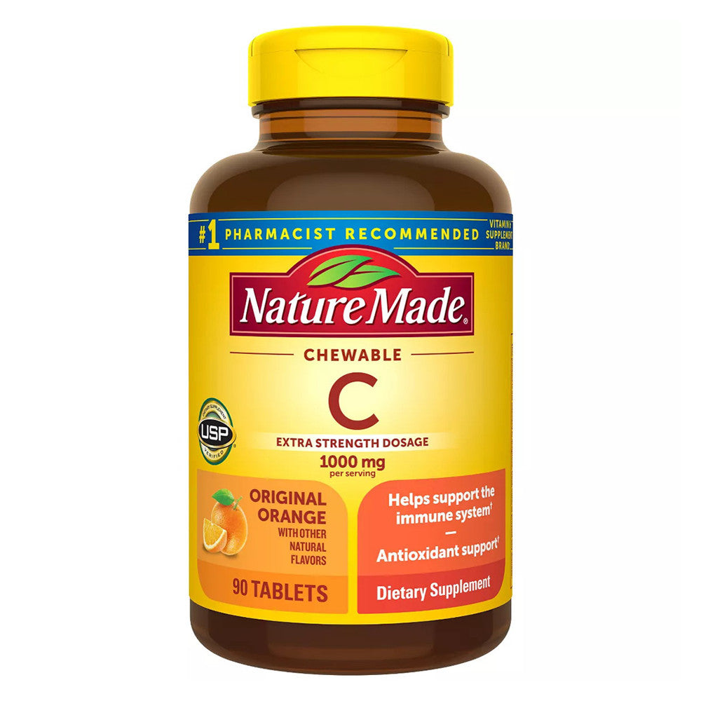 Nature Made Extra Strength Dosage Chewable Vitamin C 1000 Mg Per Serving Tablets, 90 Ea
