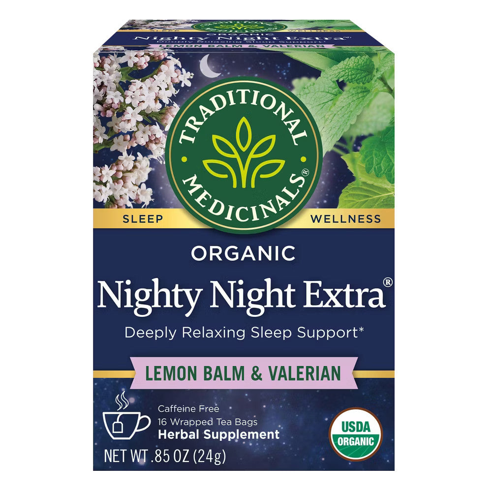 Traditional Medicinals Organic Nighty Night Valerian Herbal Tea, 16 Ea