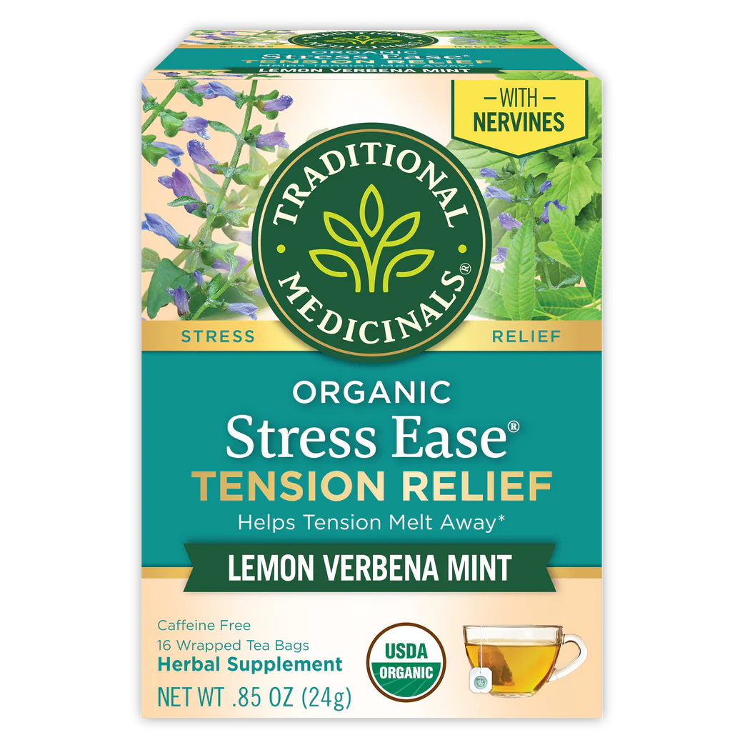 Traditional Medicinals Organic Stress Ease Tension Relief Tea Bags, 16 Ea