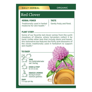 Traditional Medicinals Organic Red Clover Tea Bags, 16 Ea
