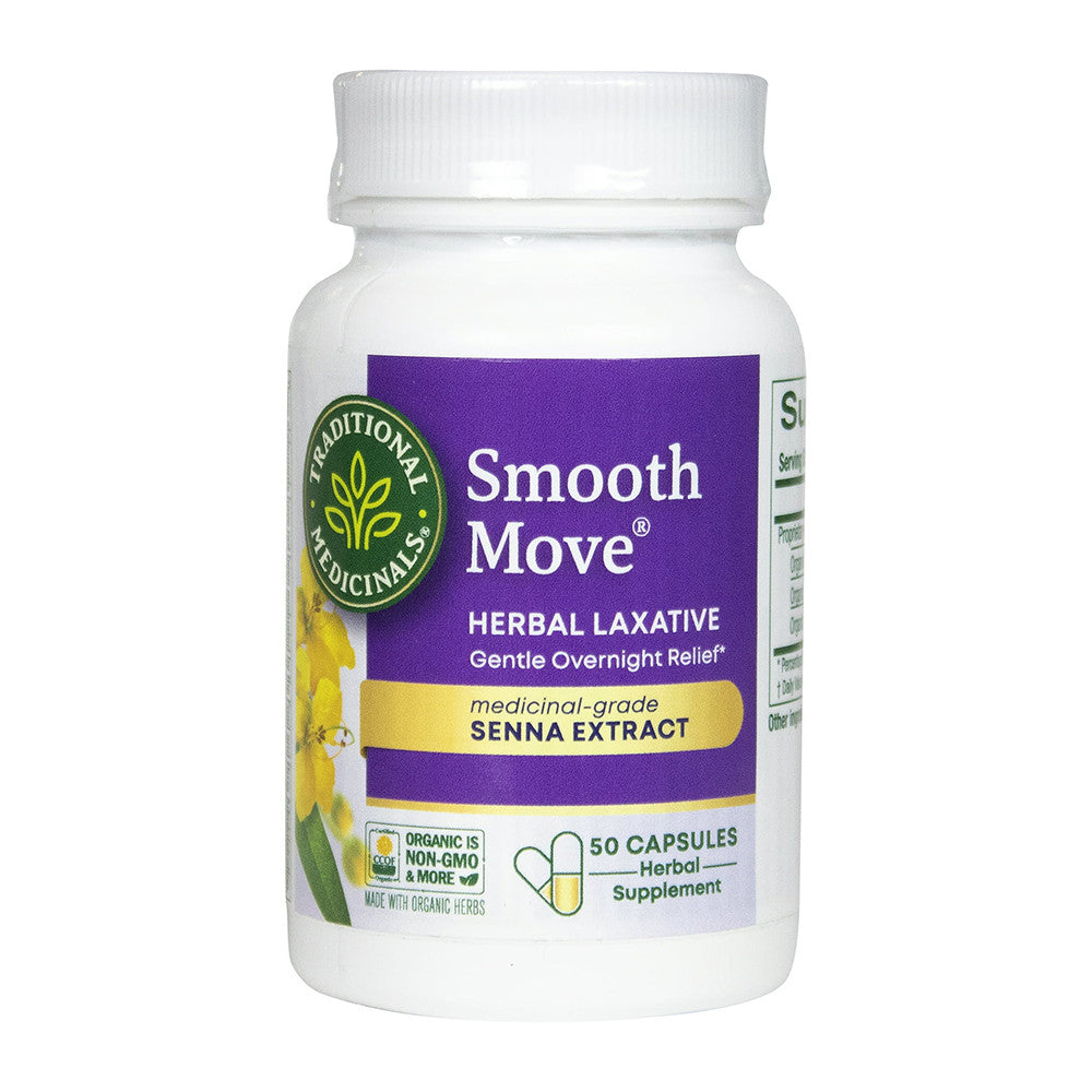 Traditional Medicinals Smooth Move Senna Herbal Supplement Capsules, 50 Ea