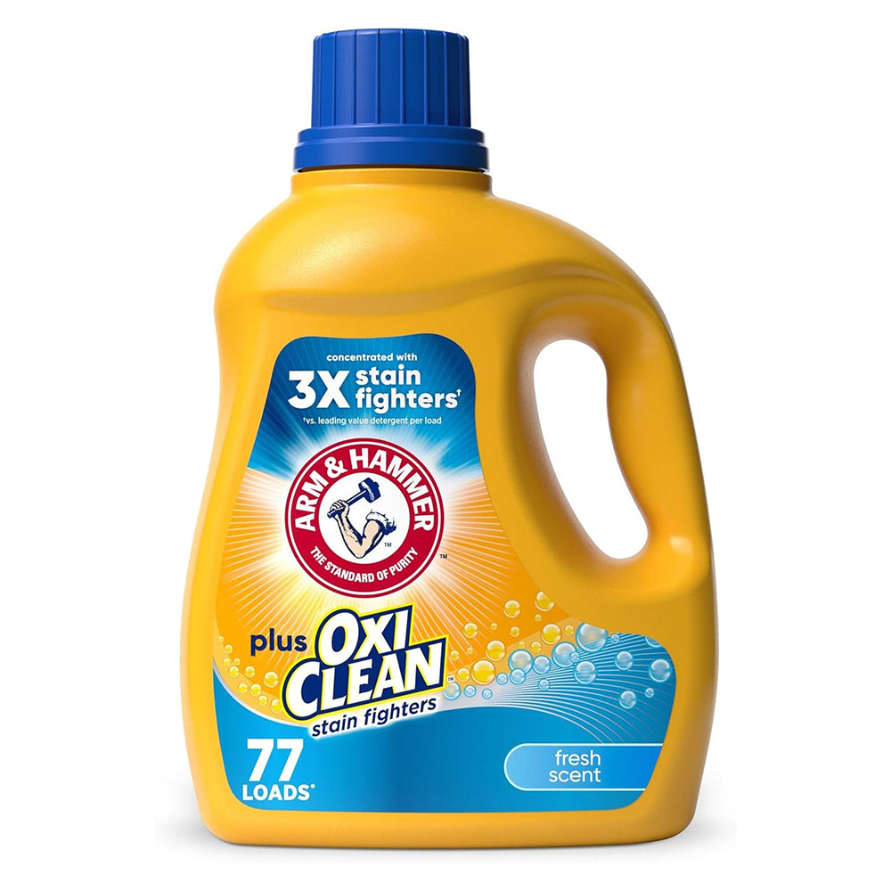 Arm and Hammer Plus OxiClean Liquid Laundry Detergent Fresh Scent 100Oz (2.95L)