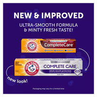 Arm & Hammer Complete Care Fluoride Toothpaste Plus Extra Whitening, Mint, 6 Oz