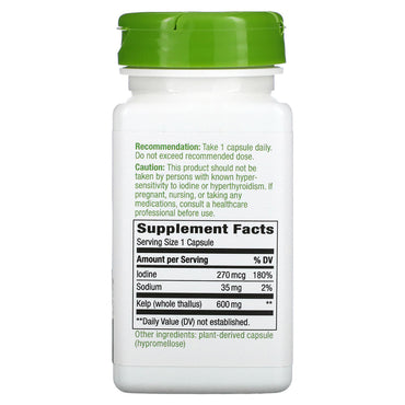 Natures Way Kelp 660 Mg Capsules, Premium Herbal - 100 Ea