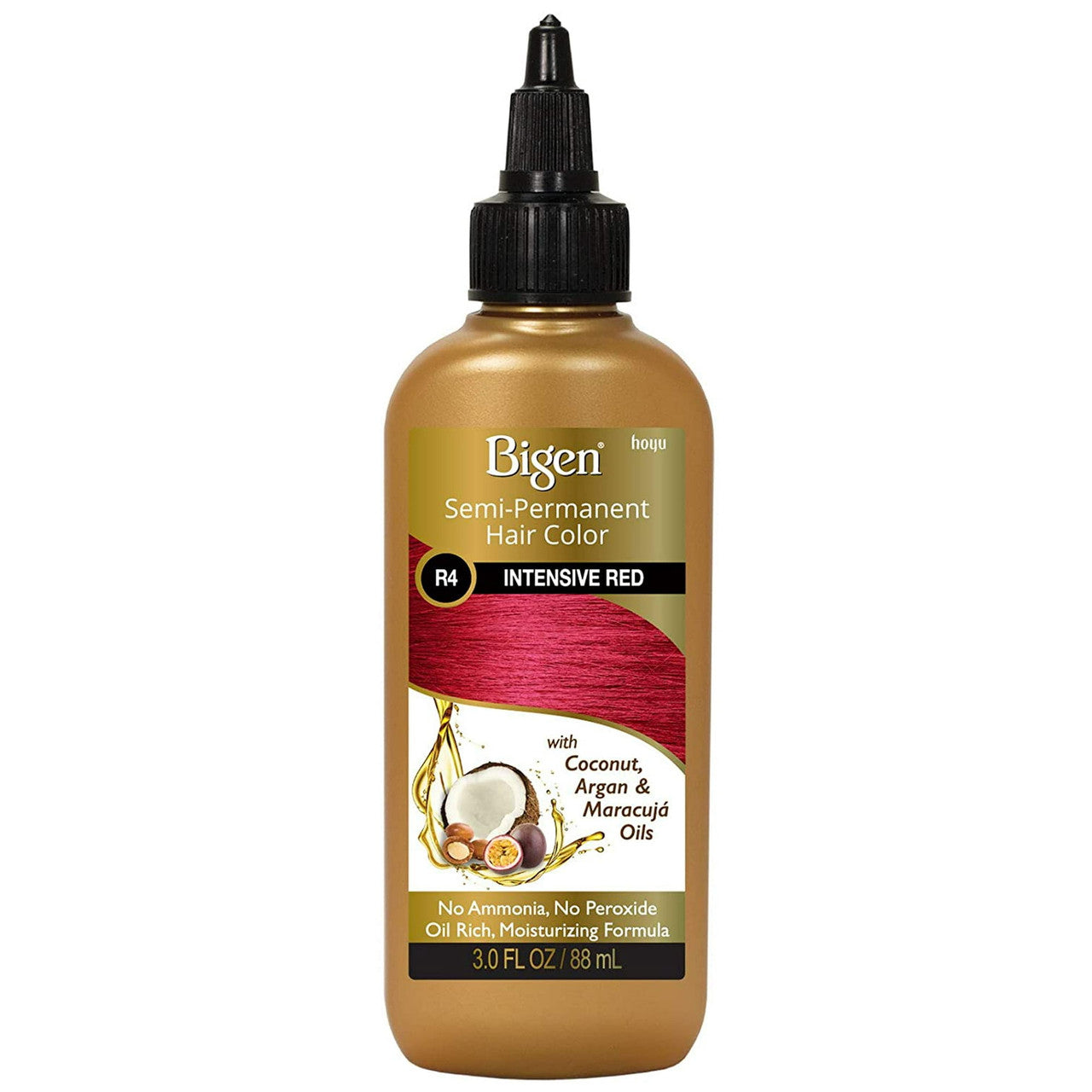 Bigen R4 Semi-Permanent Hair Color Intensive Red, 3 Oz