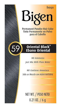 Bigen Permanent Powder Hair Color, 59 Oriental Black, kit