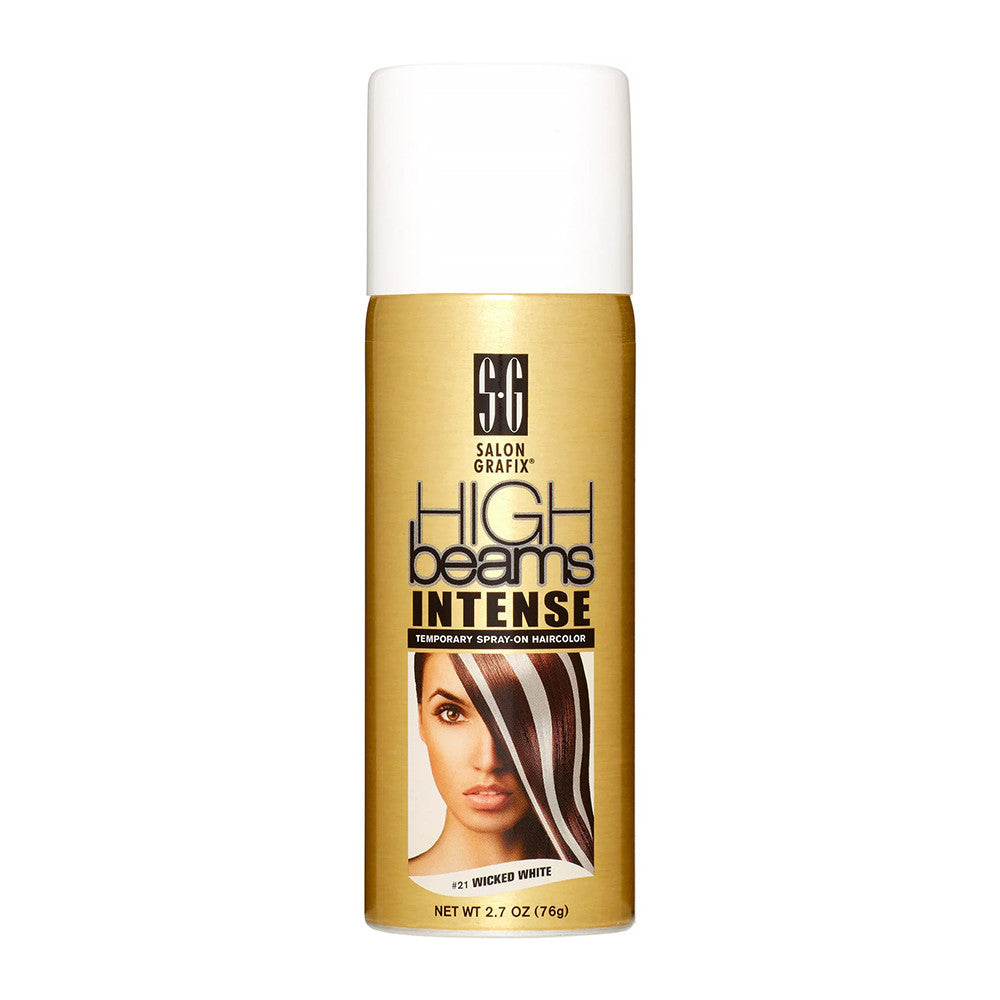 Salon Grafix High Beams Intense Temporary Spray Hair Color, 21 Wicked White, 2.7 Oz