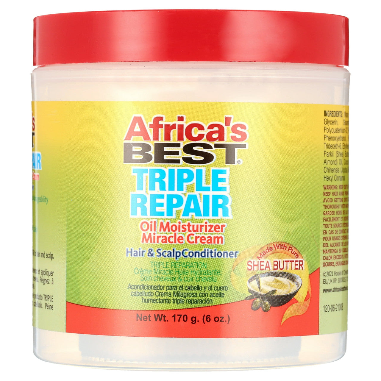 Africas Best Triple Repair Oil Moisturizer Hair and Scalp Conditioner, 6 oz