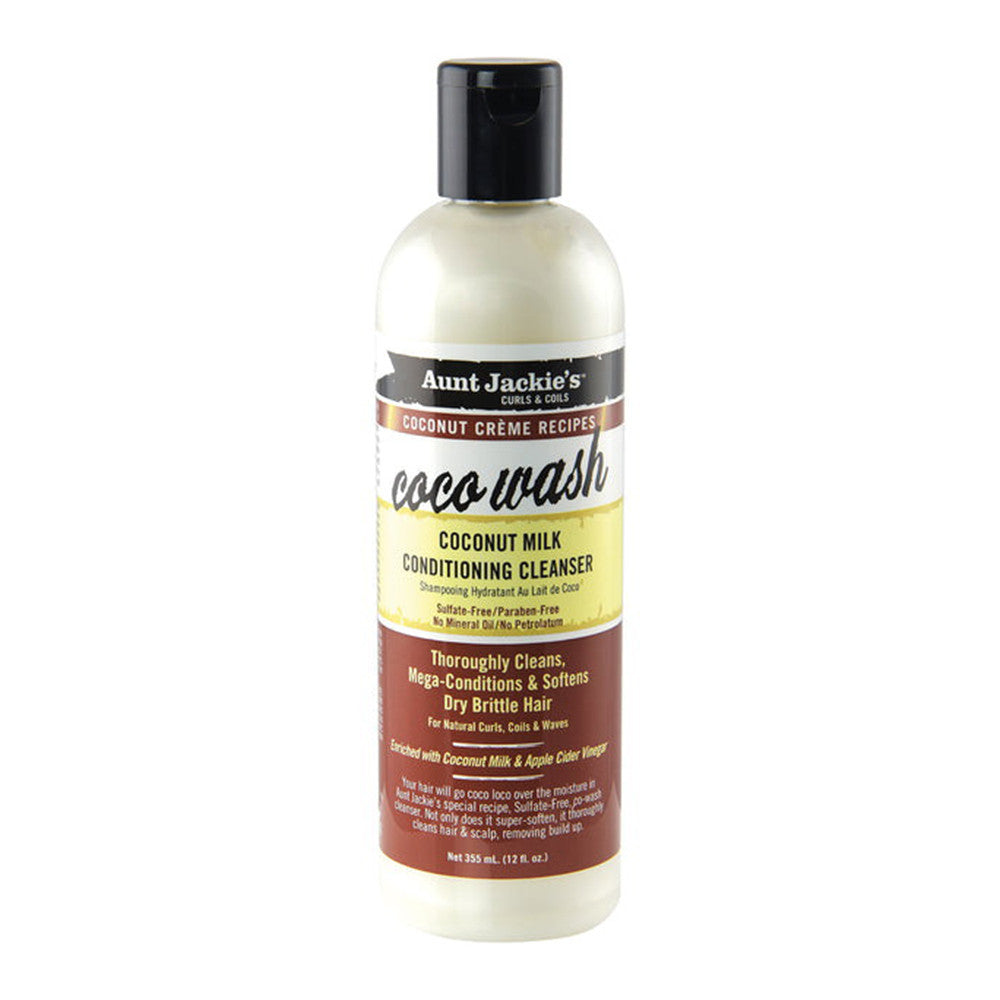 Aunt Jackies Curls And Coils Coco Wash, Coconut Milk Conditioning, 12 Oz