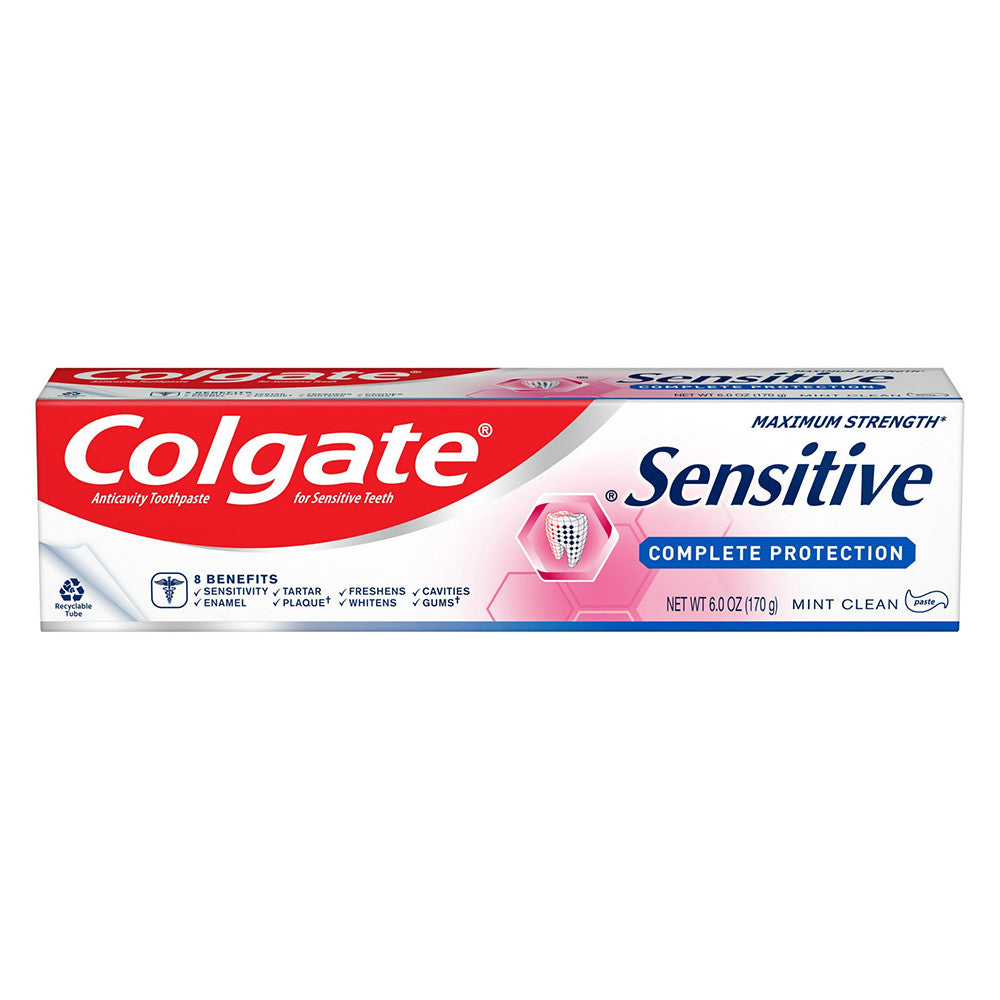 Colgate Sensitive Maximum Strength Toothpaste Complete Protection, Mint, Clean, 6 Oz