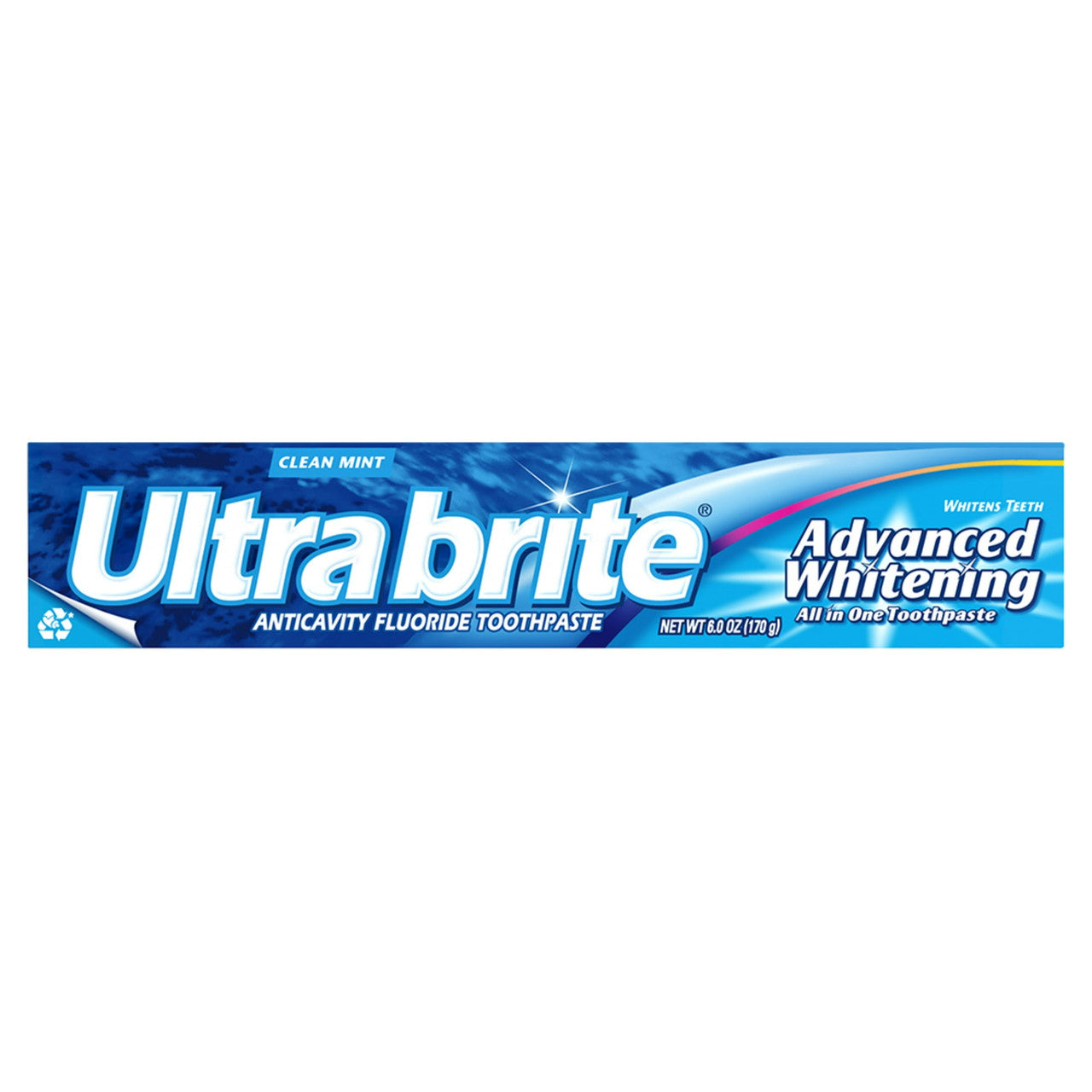 Ultra Brite Advanced Whitening Fluoride Toothpaste, Clean Mint - 6 Oz