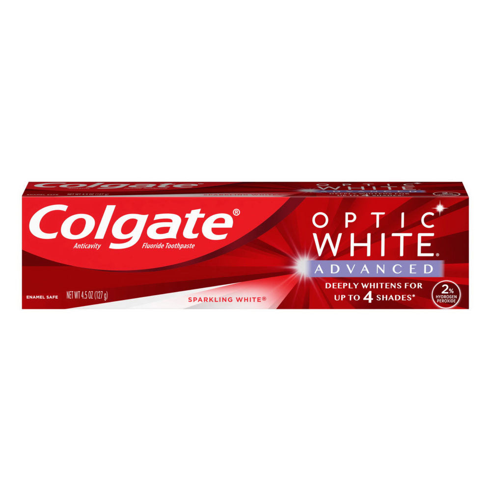 Colgate Optic White Advanced Sparkling Mint Toothpaste, 4.5 Oz