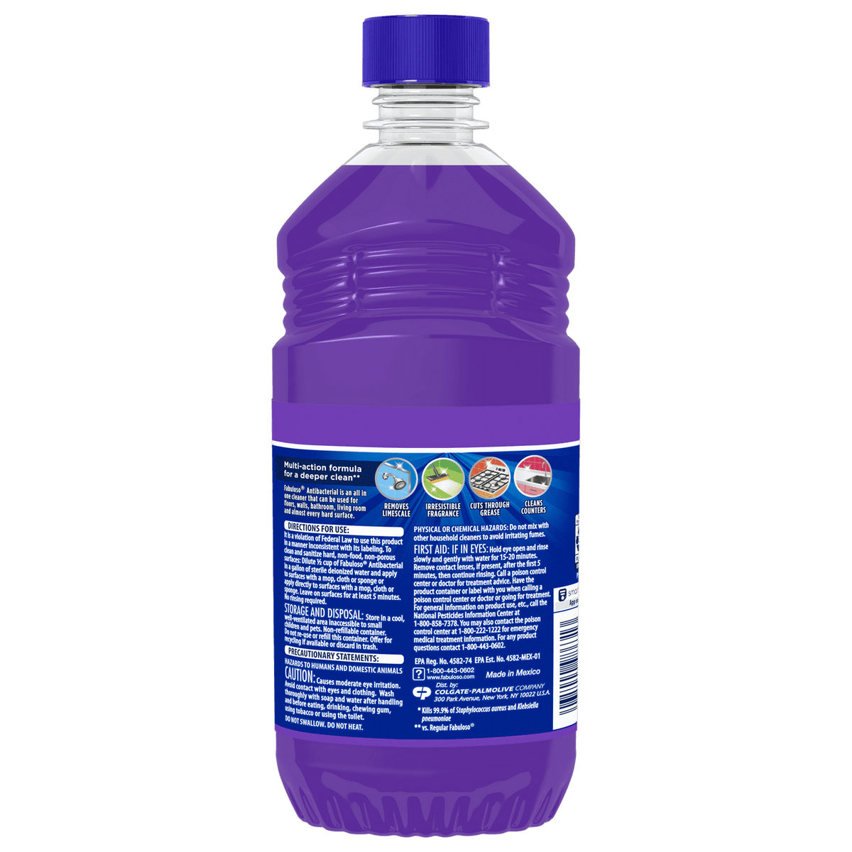 Fabuloso Multi Purpose Cleaner Liquid, Lavender Scent, 16.9 Oz
