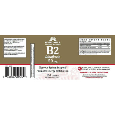 Windmill Vitamin B-2 50 Mg Tablets - 100 Ea