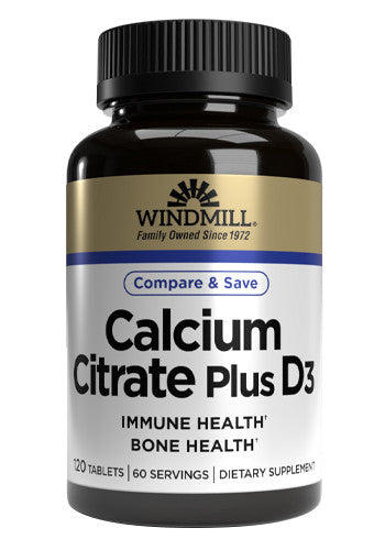 Windmill Calcium Citrate plus D3 Tablets, 120 Ea