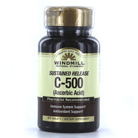 Windmill Natural Vitamin C 500 mg Sustained Release Tablets, Immune Booster, 60 Ea