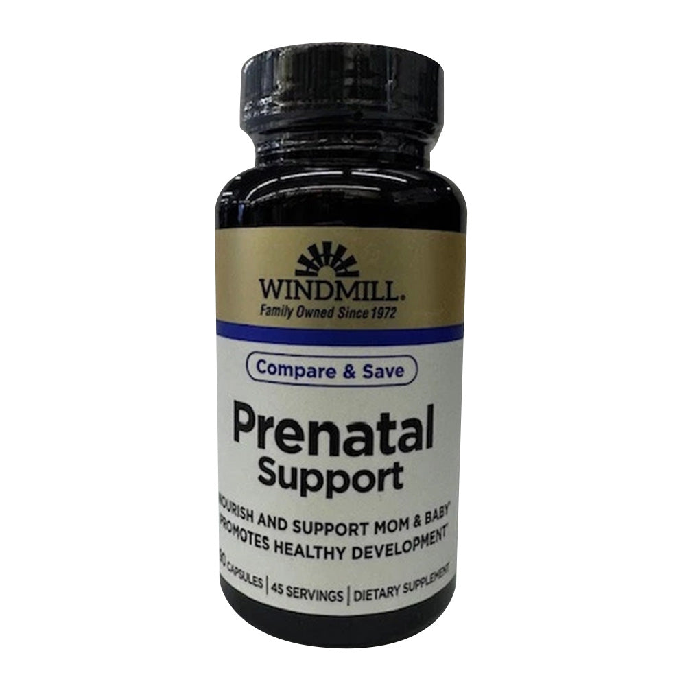 Windmill Vitamins Prenatal Support Mom and Baby Capsules 90Ea