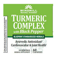 Windmill Natural Vitamins Turmeric Complex with Black Pepper Capsules, 60 Ea