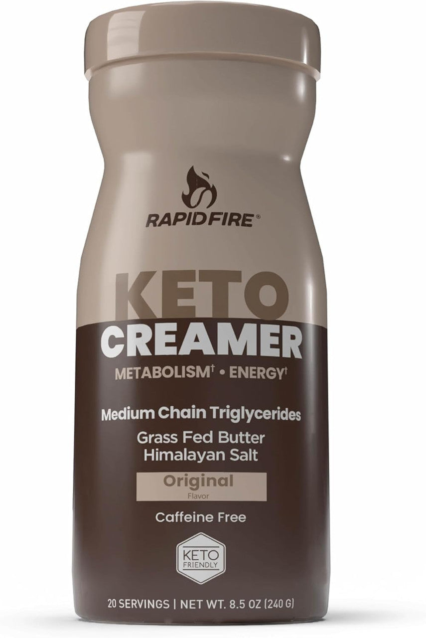 Rapid Fire Keto Creamer Caffeine Free Original Energy Booster, 8.5 Oz