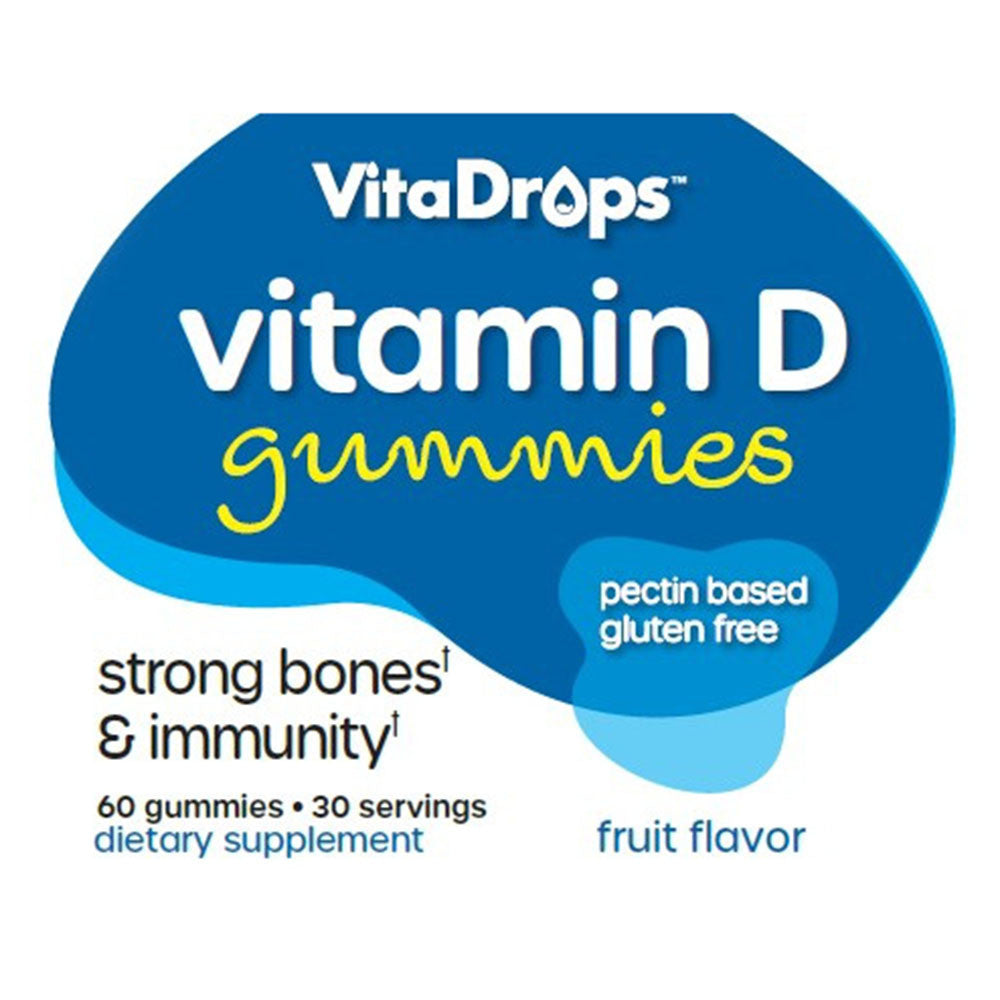 Windmill Vitamins Vitadrops Vitamin D3 50 Mcg (2000 Iu) Gummies, Assorted Flovors, 60 Ea