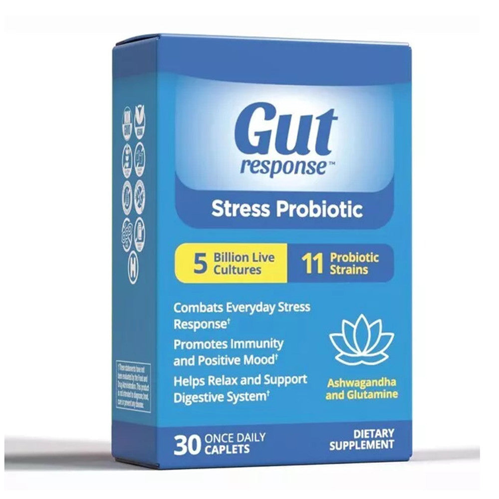 Gut Response Stress Probiotic Caplets, 30 Ea
