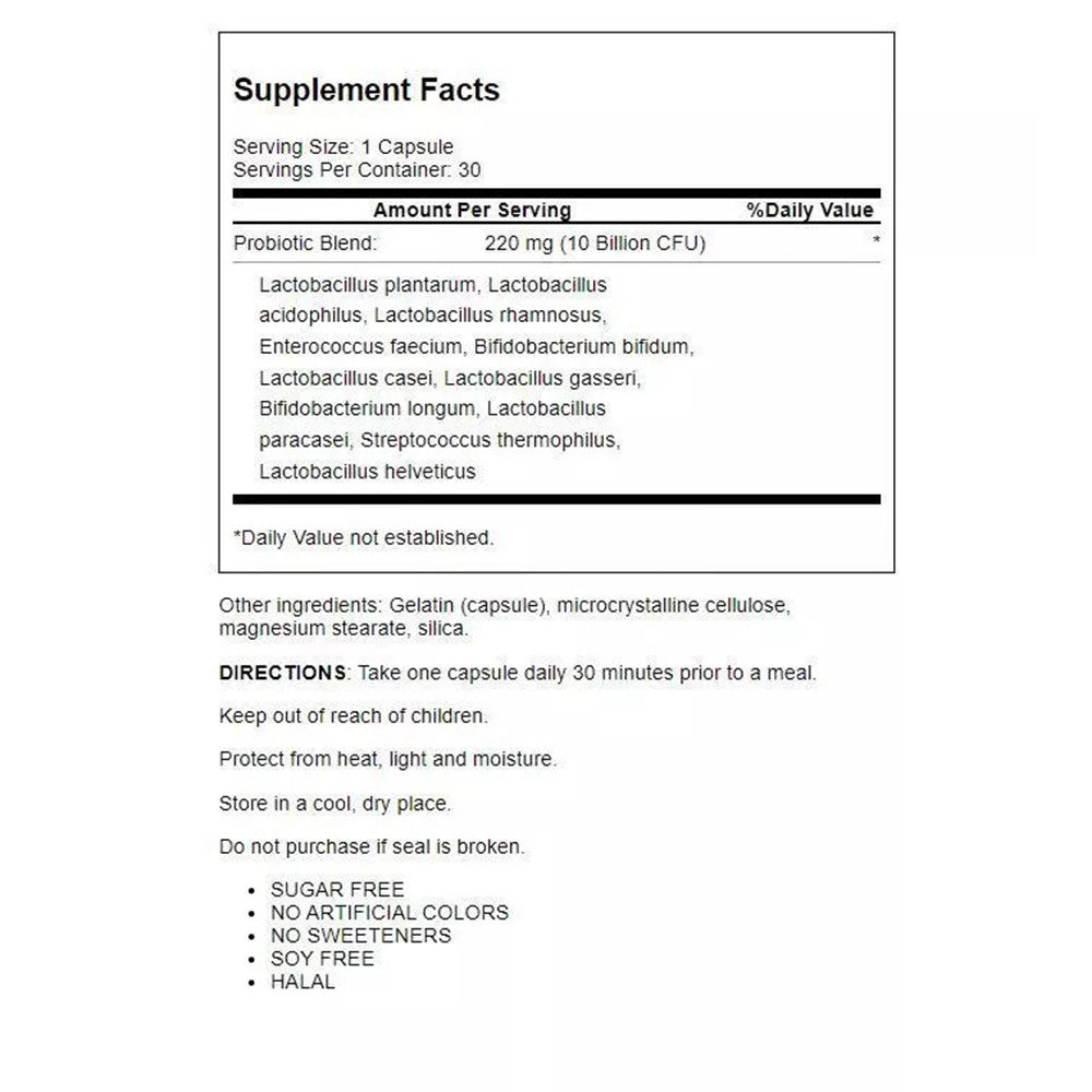 Gut Response Daily Probiotic Capsules, 30 Ea