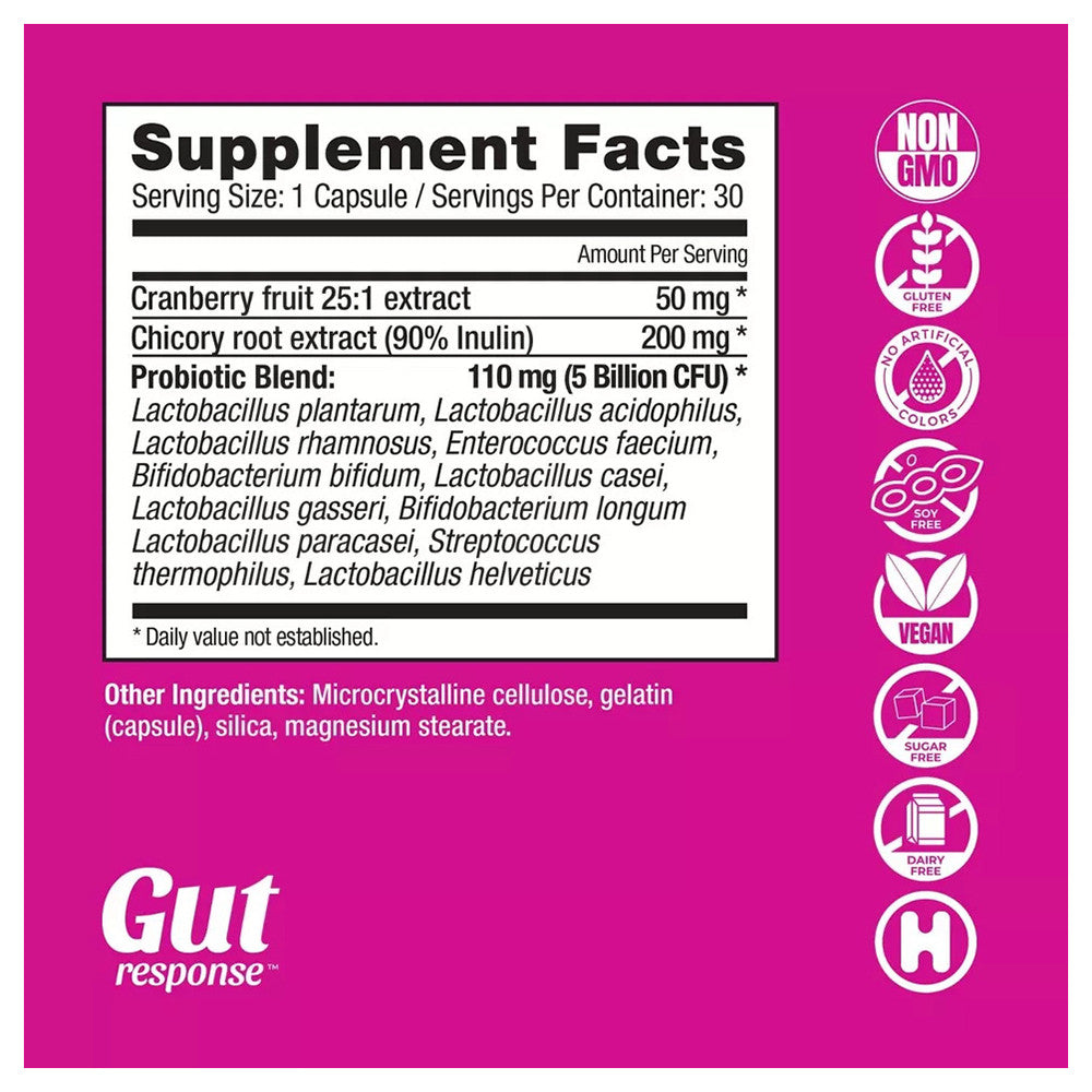 Gut Response Womens Probiotic Capsules, 30 Ea